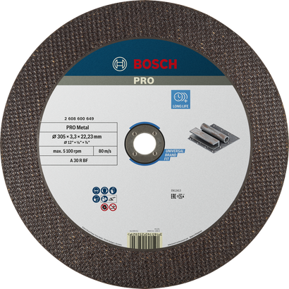 BoschPRO 金属结合切割片 305mm，适用于金属。
